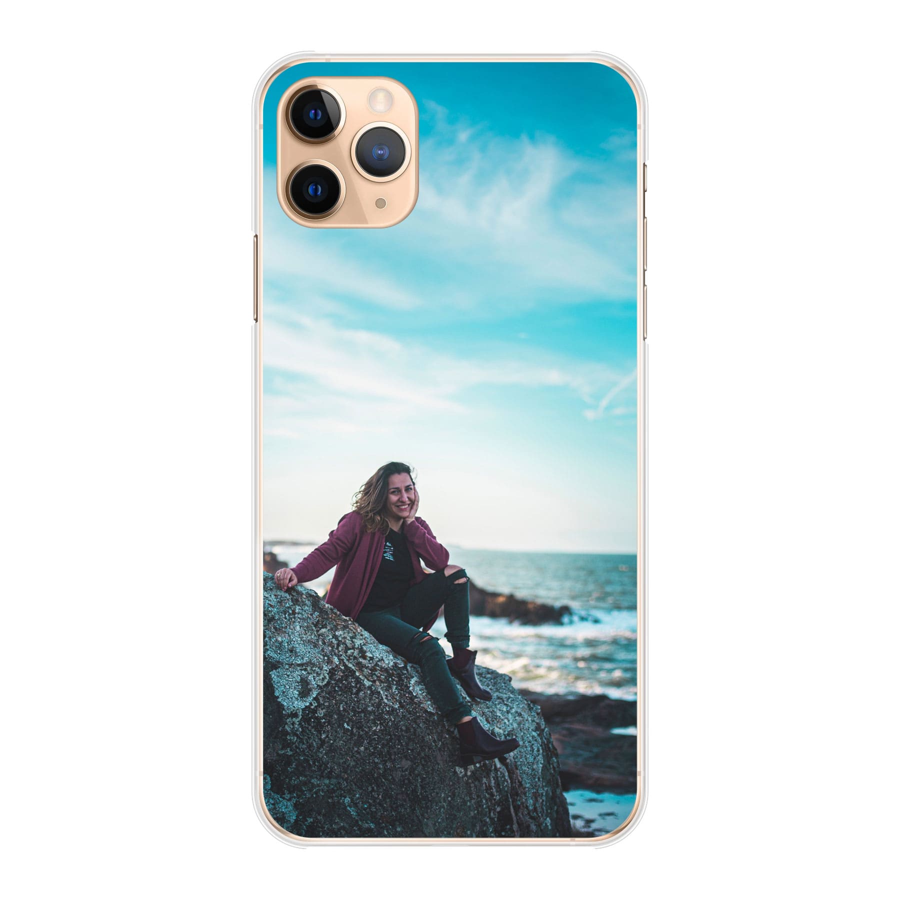 Apple iPhone 11 Pro Max Hardcase (achterkant bedrukt, transparant)