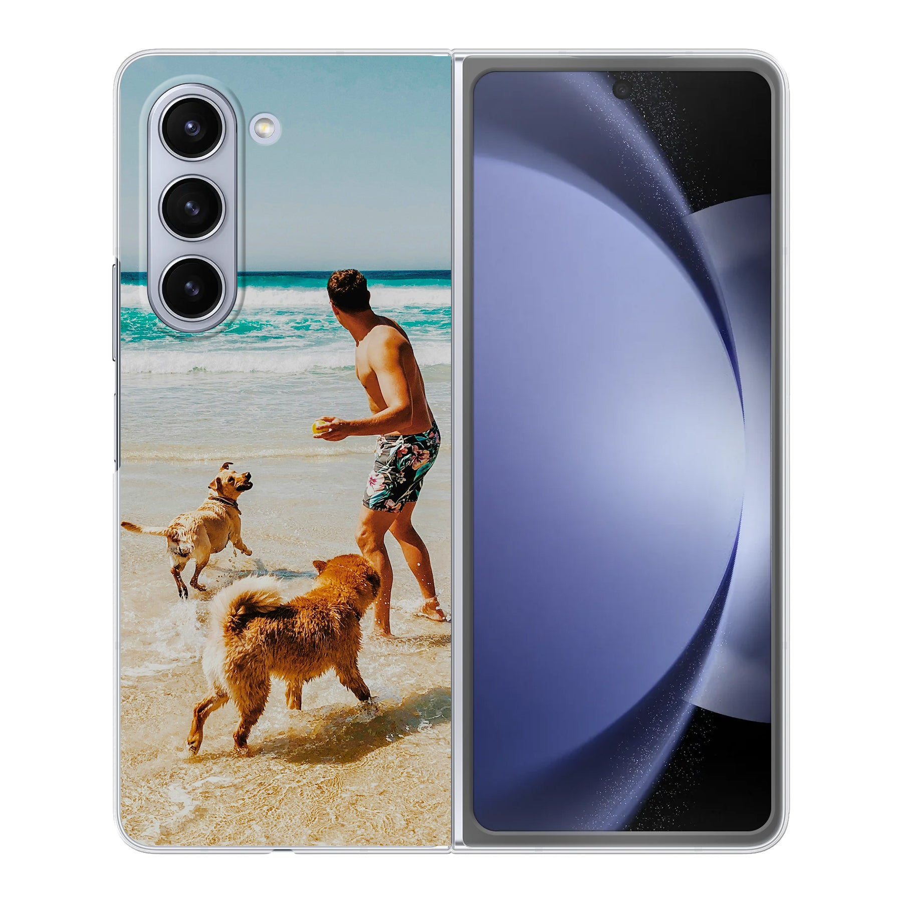 Samsung Galaxy Z Fold5 Hardcase (achterkant bedrukt, transparant)