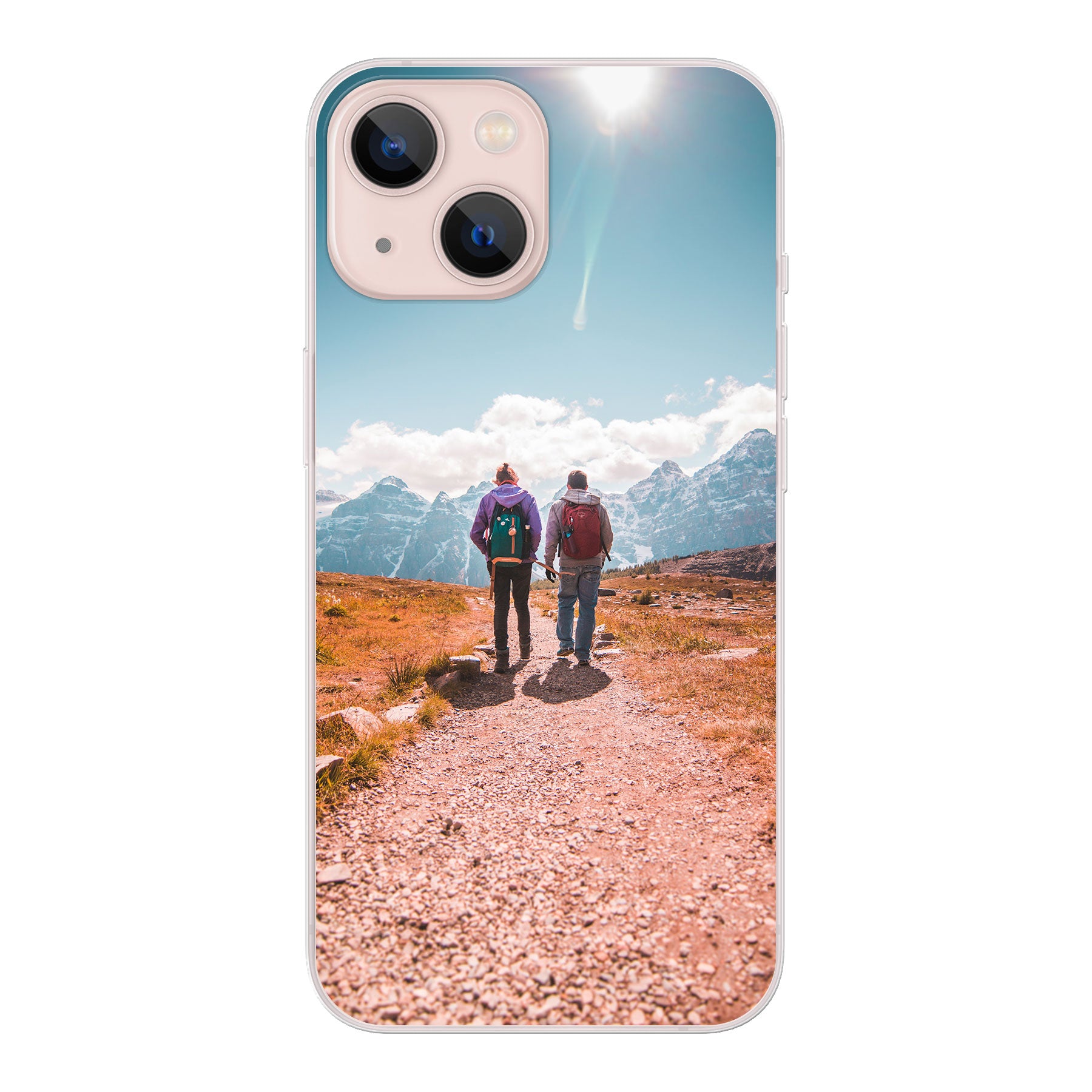 Apple iPhone 13 Zachte case (achterkant bedrukt, transparant)