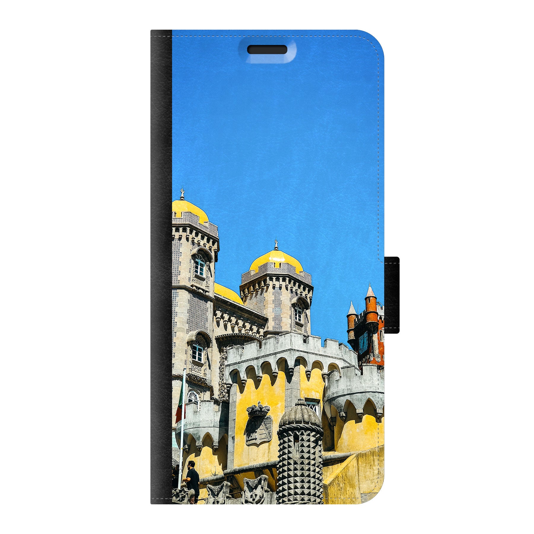 Samsung Galaxy S21 5G Wallet hoesje (voorzijde bedrukt, zwart)