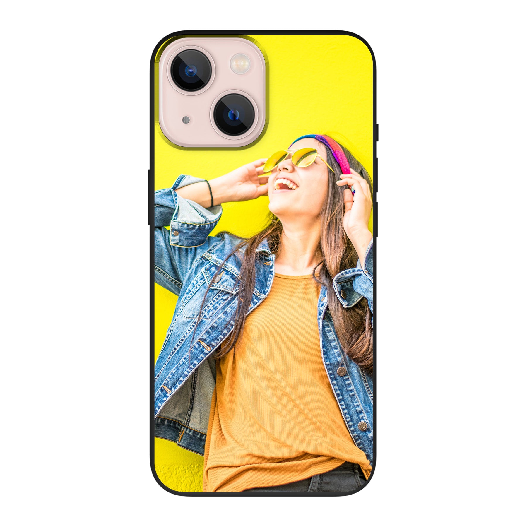 Apple iPhone 13 mini Biologisch afbreekbaar hoesje (achterkant bedrukt, zwart)