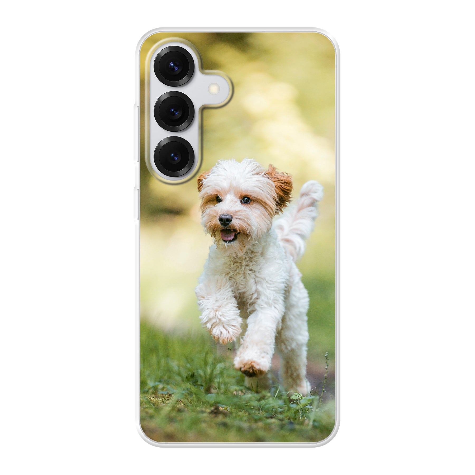 Samsung Galaxy S25 Zachte hoes (achterkant bedrukt, transparant)