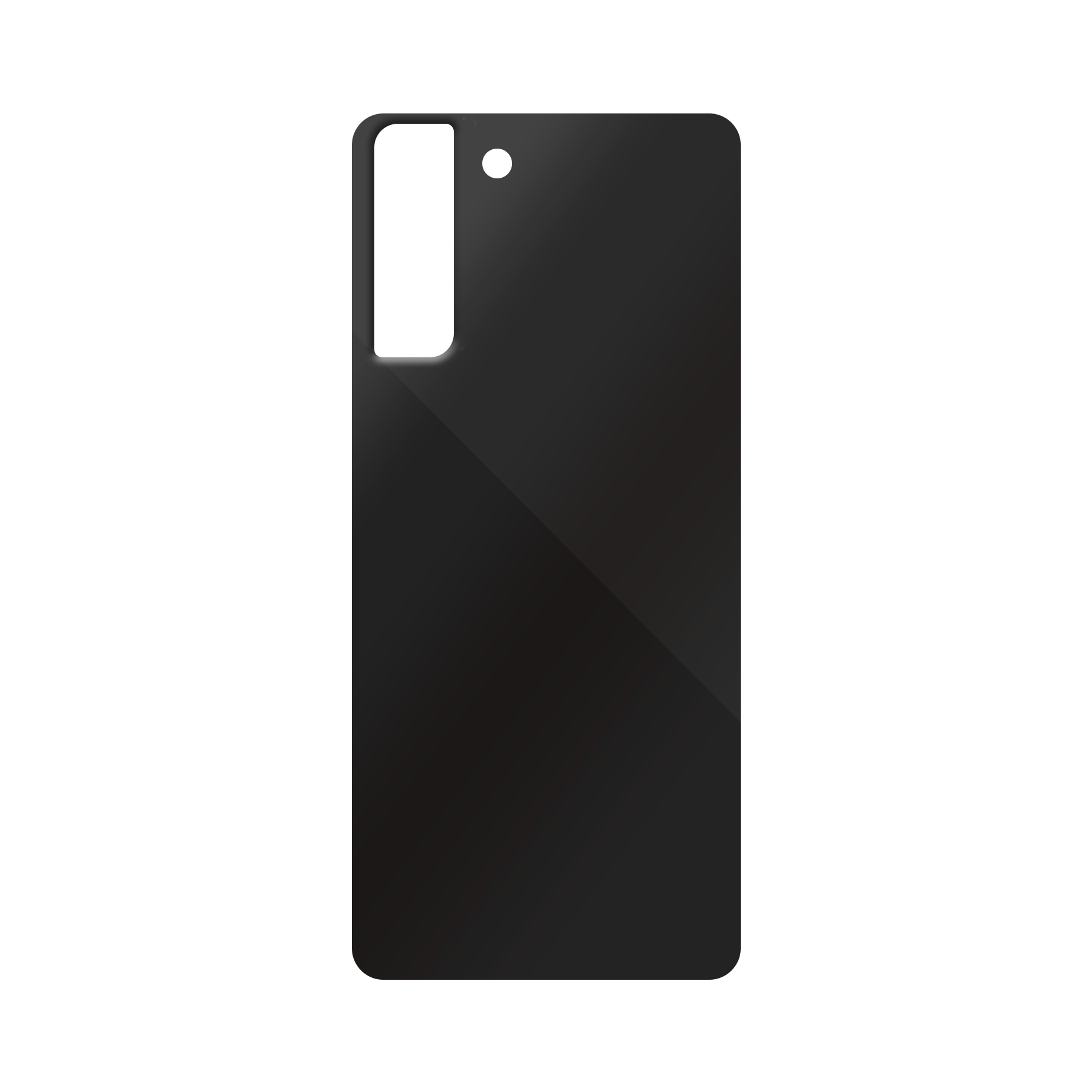 Samsung Galaxy S21 5G Zachte hoes (achterkant bedrukt, zwart)