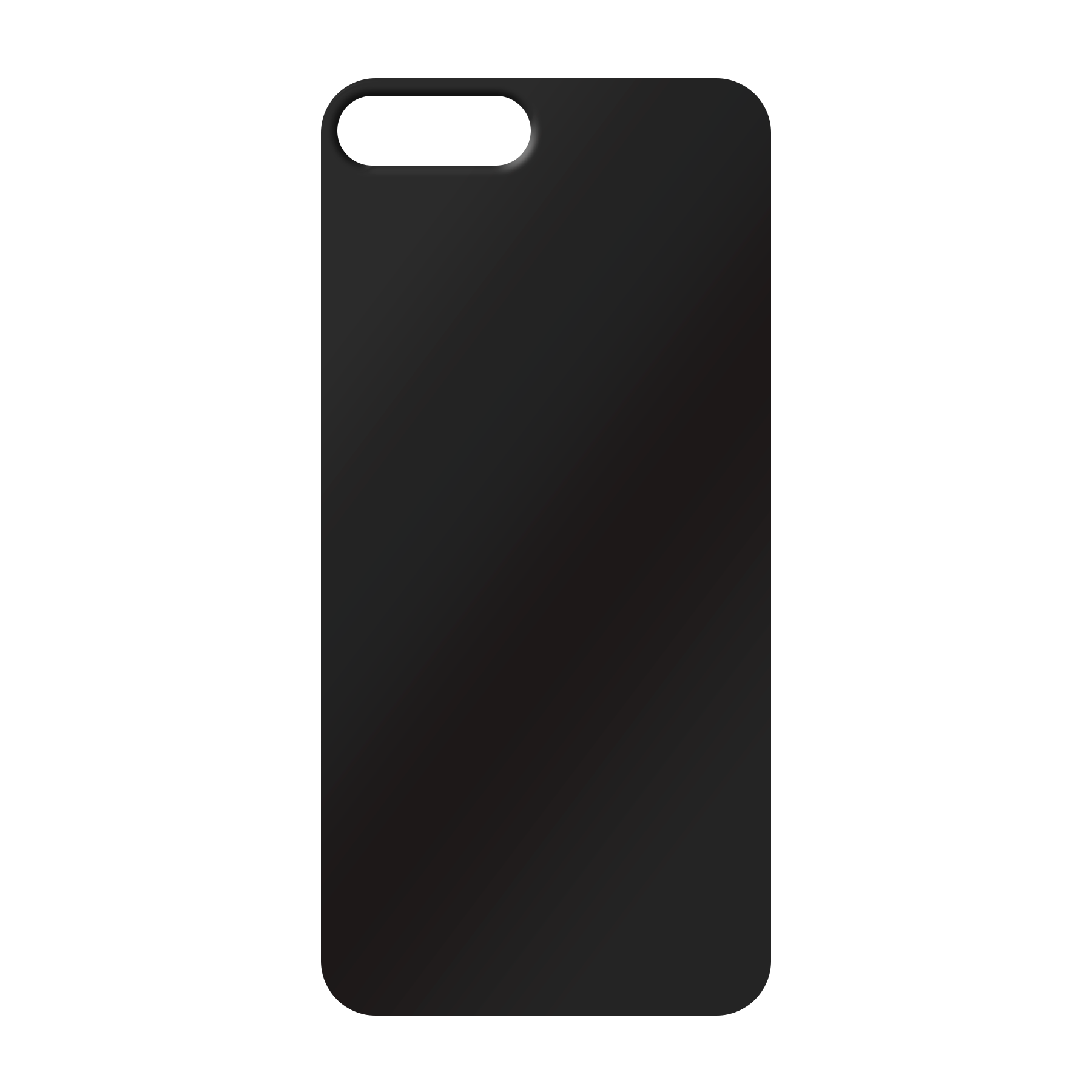 Apple iPhone 7 Plus / 8 Plus Zachte hoes (achterkant bedrukt, zwart)