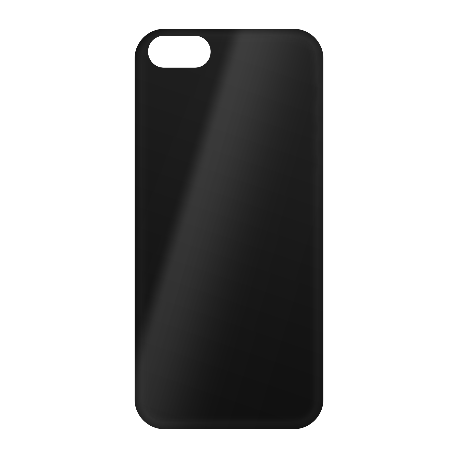 Apple iPhone 5 / 5s / SE (2016) Zachte hoes (achterkant bedrukt, zwart)