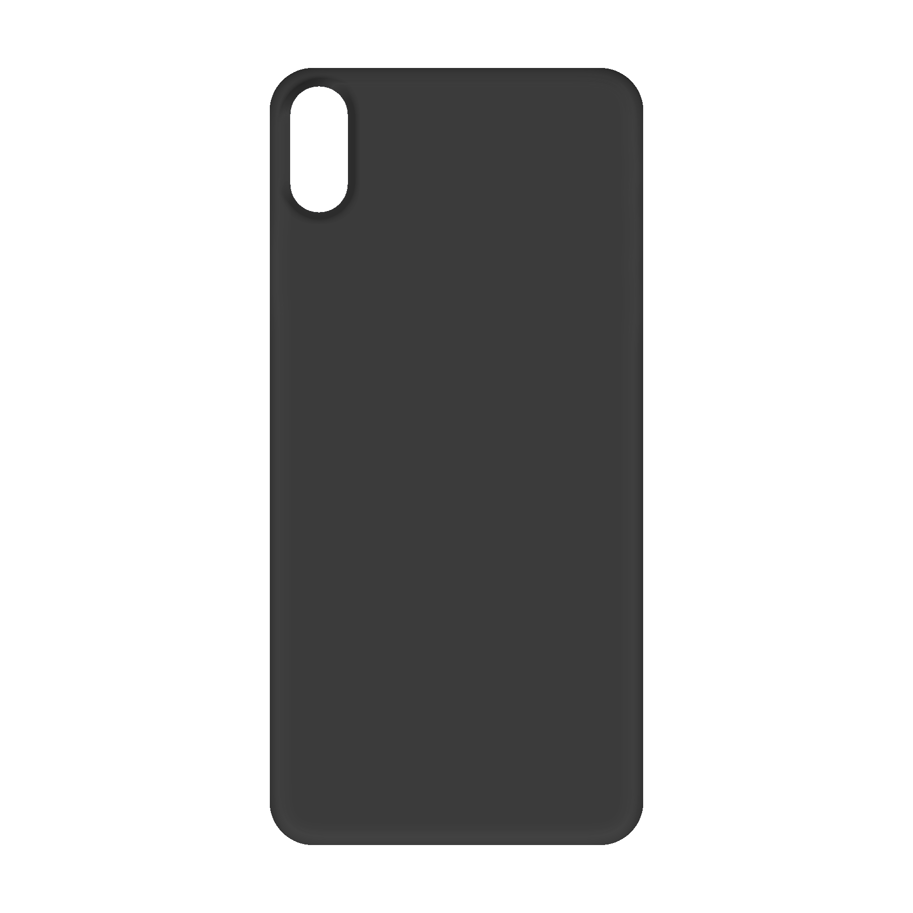 Apple iPhone Xs Max Biologisch afbreekbaar hoesje (achterkant bedrukt, zwart)