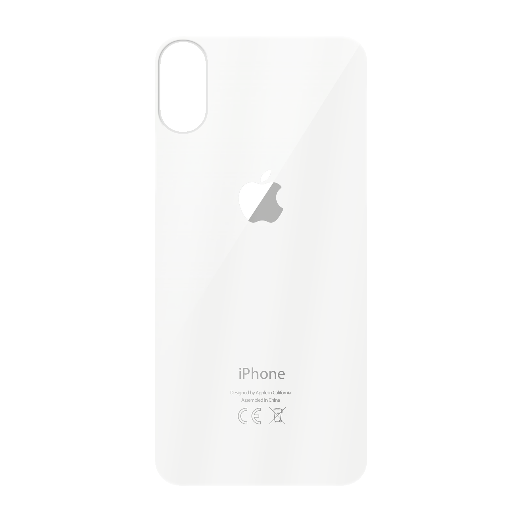 Apple iPhone X / Xs Hardcase (achterkant bedrukt, transparant)
