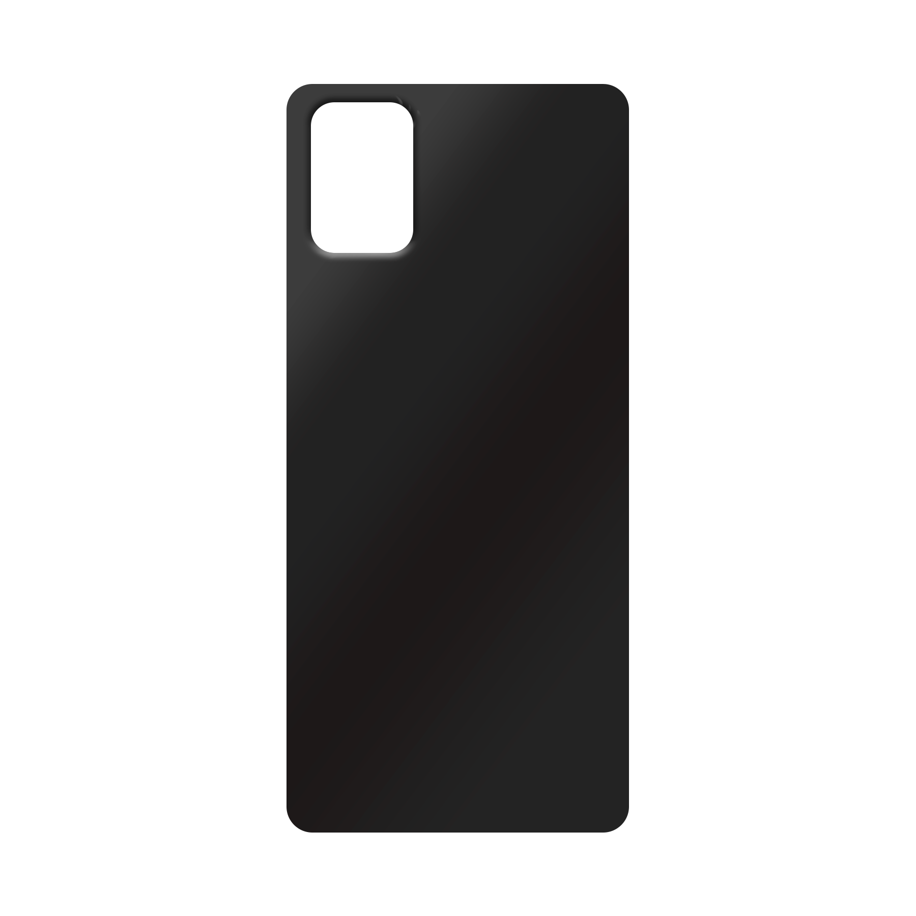 Samsung Galaxy A51 4G Zachte hoes (achterkant bedrukt, zwart)