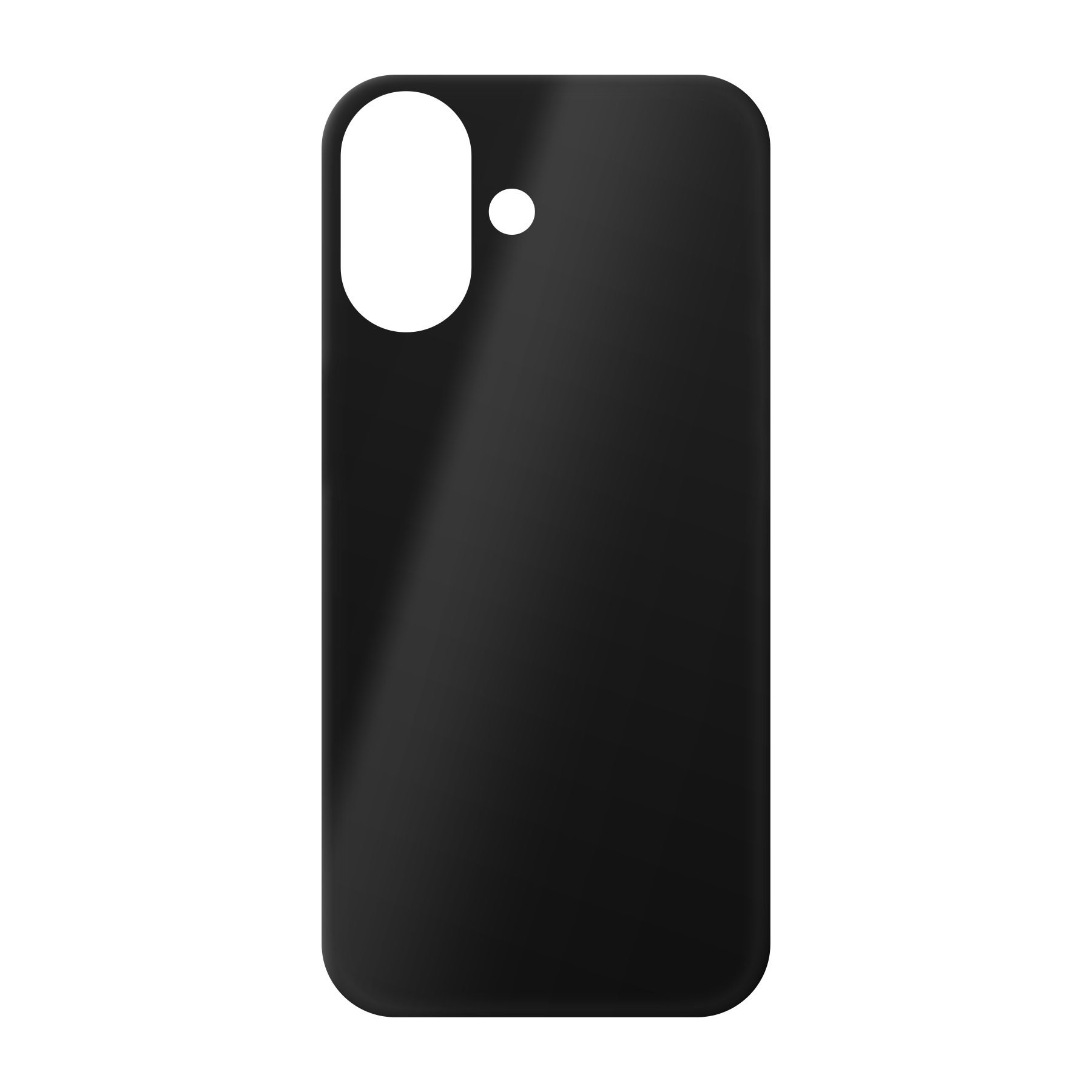 Apple iPhone 17 Zachte hoes (achterkant bedrukt, zwart)