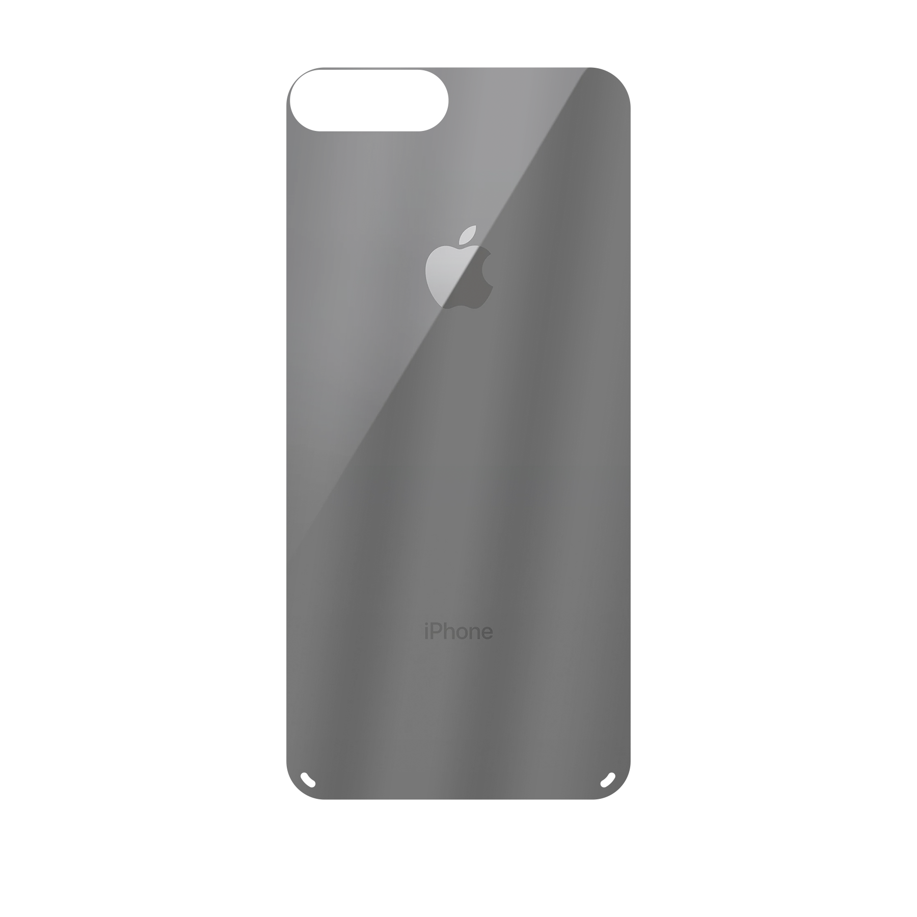 Apple iPhone 7 Plus / 8 Plus Crossbody hoesje (achterkant bedrukt, transparant)