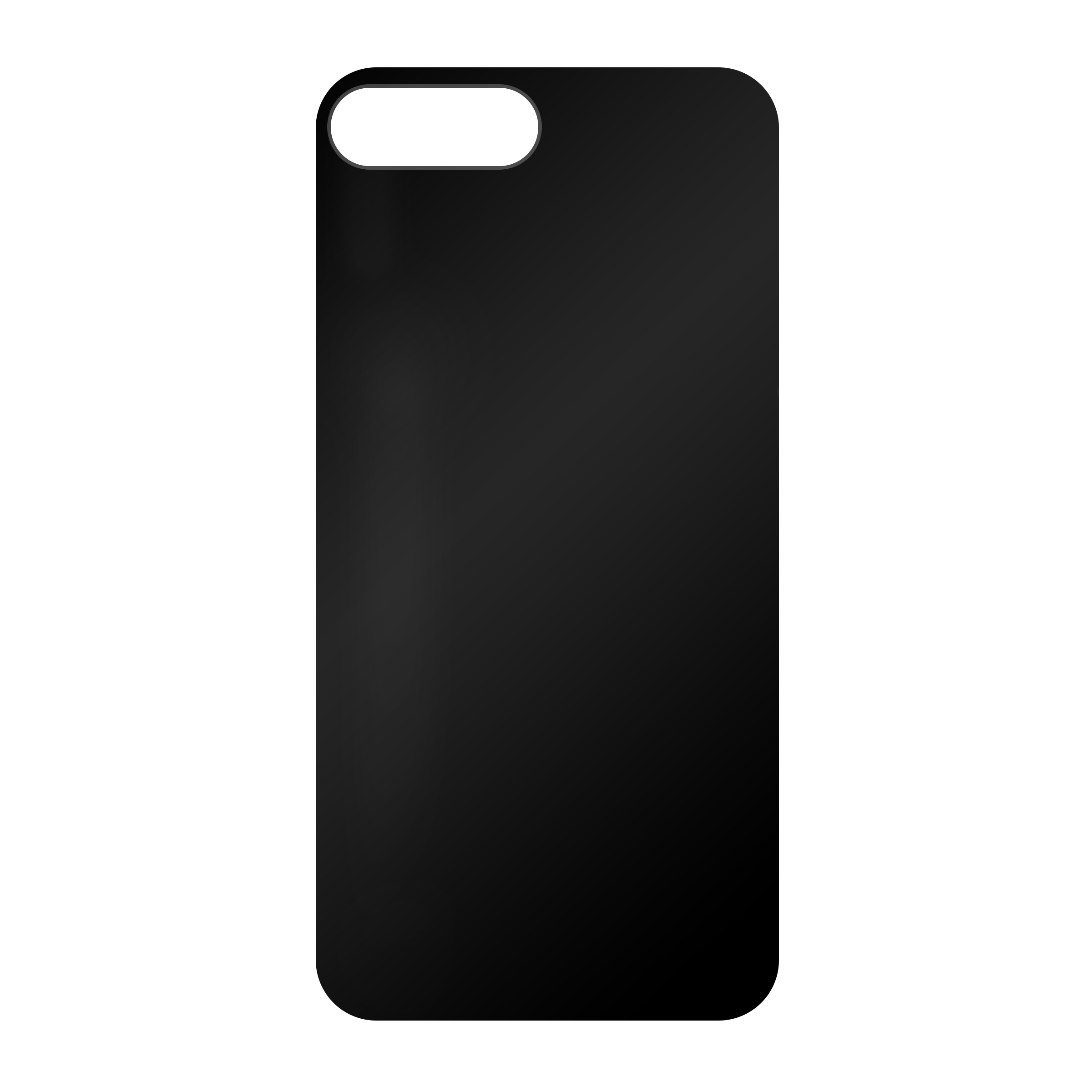 Apple iPhone 7 Plus / 8 Plus Hardcase (achterkant bedrukt, zwart)