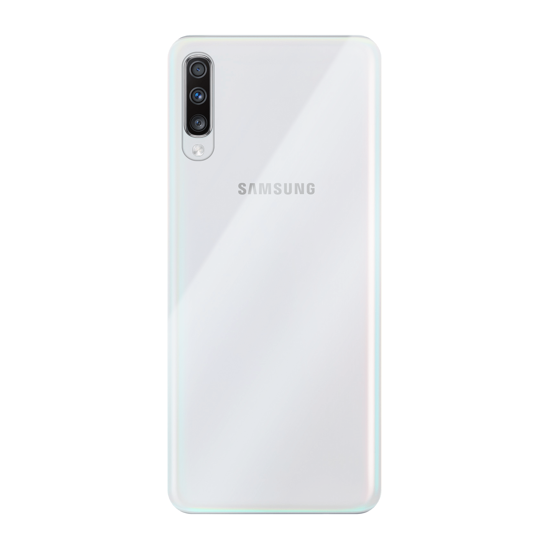 Samsung Galaxy A70 Zachte hoes (achterkant bedrukt, transparant)