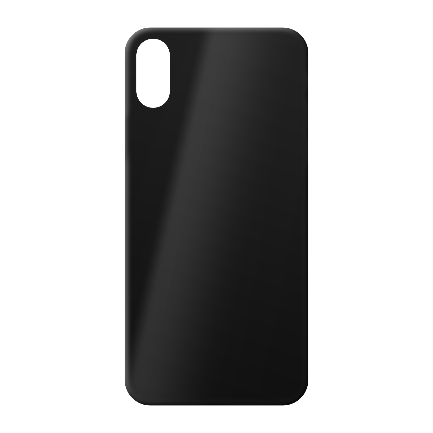 Apple iPhone X / Xs Zachte case (achterkant bedrukt, zwart)