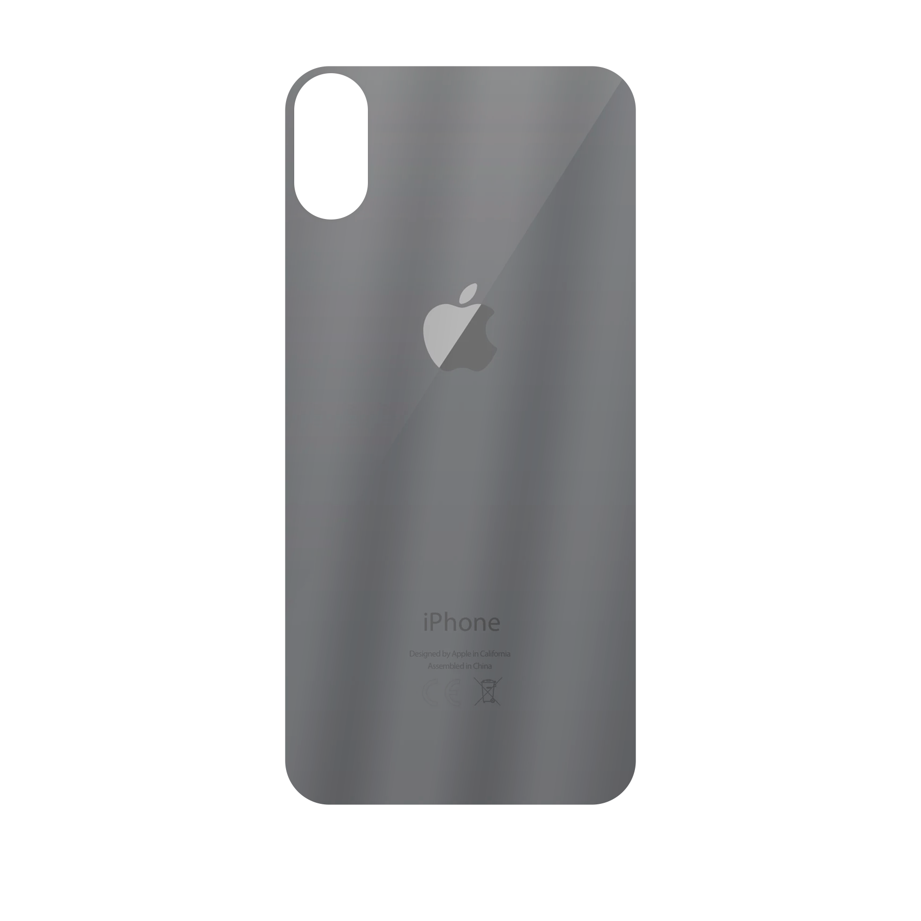 Apple iPhone X / Xs Crossbody hoesje (achterkant bedrukt, transparant)