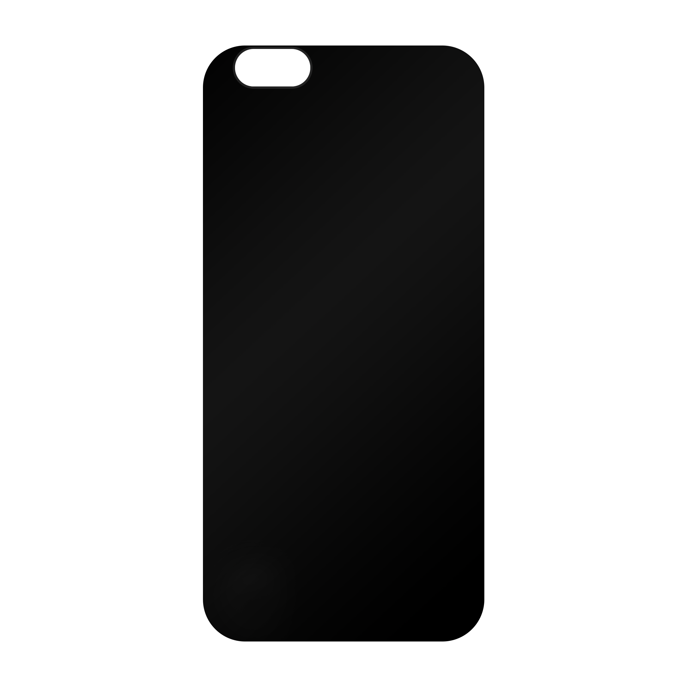 Apple iPhone 6 / 6s Zachte hoes (achterkant bedrukt, zwart)