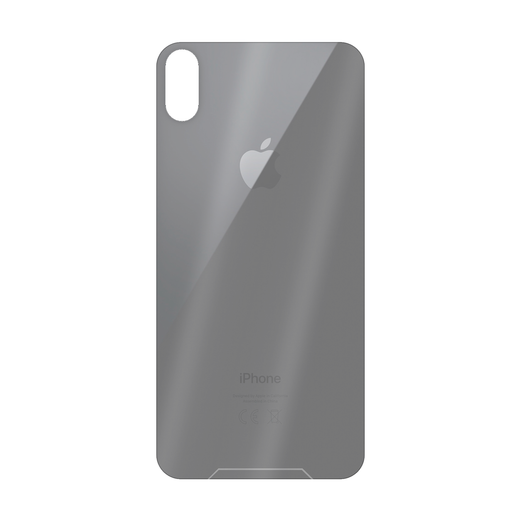 Apple iPhone Xs Max Bumper case (achterkant bedrukt, transparant)