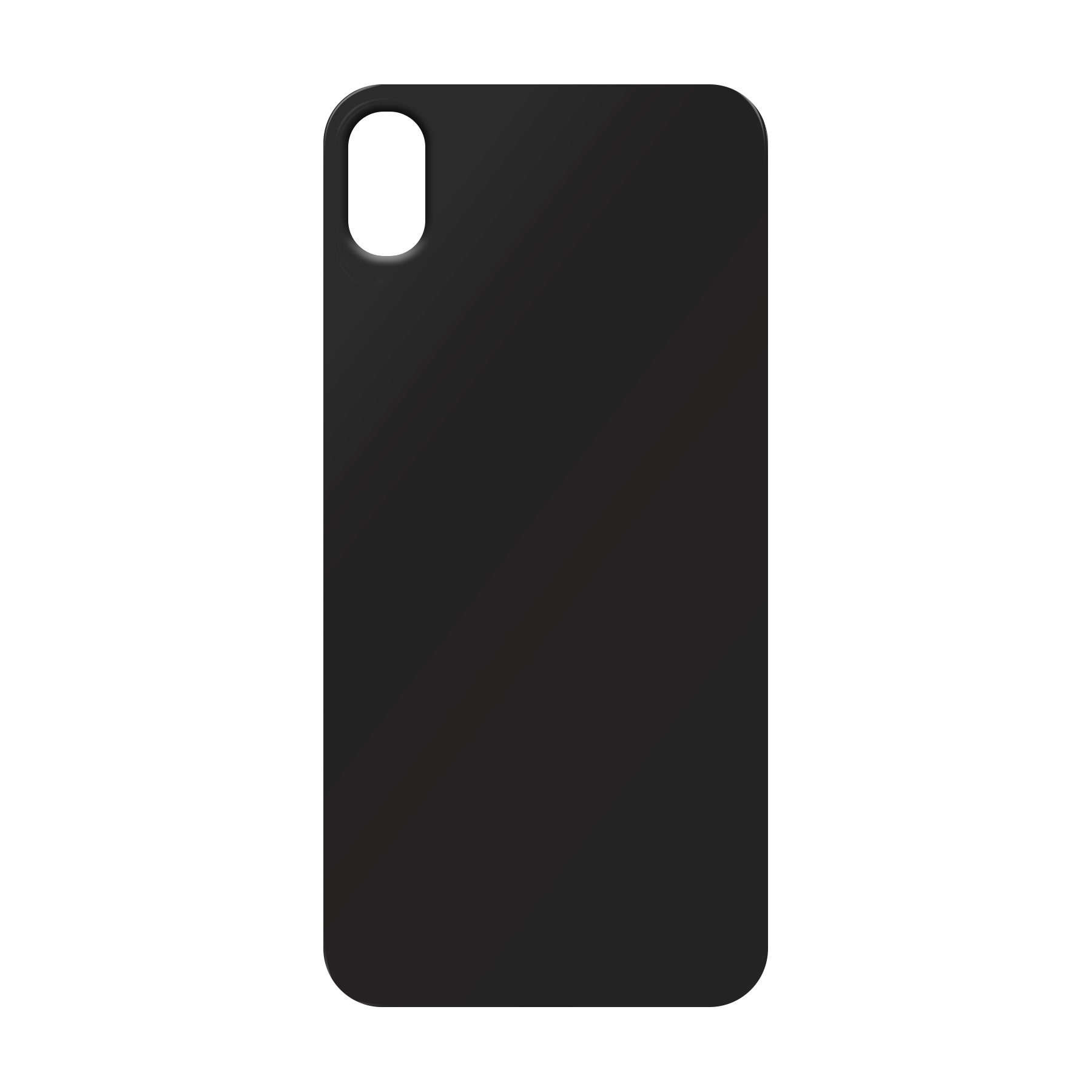 Apple iPhone Xr Zachte hoes (achterkant bedrukt, zwart)