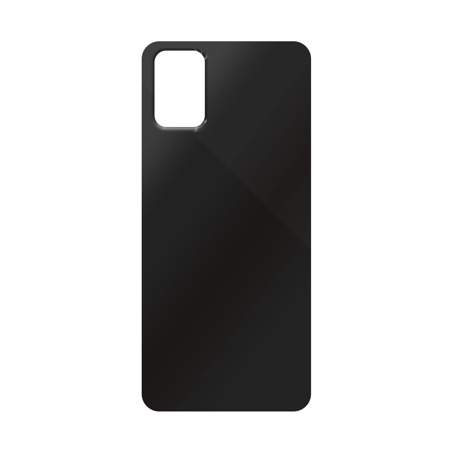 Samsung Galaxy A71 Zachte hoes (achterkant bedrukt, zwart)
