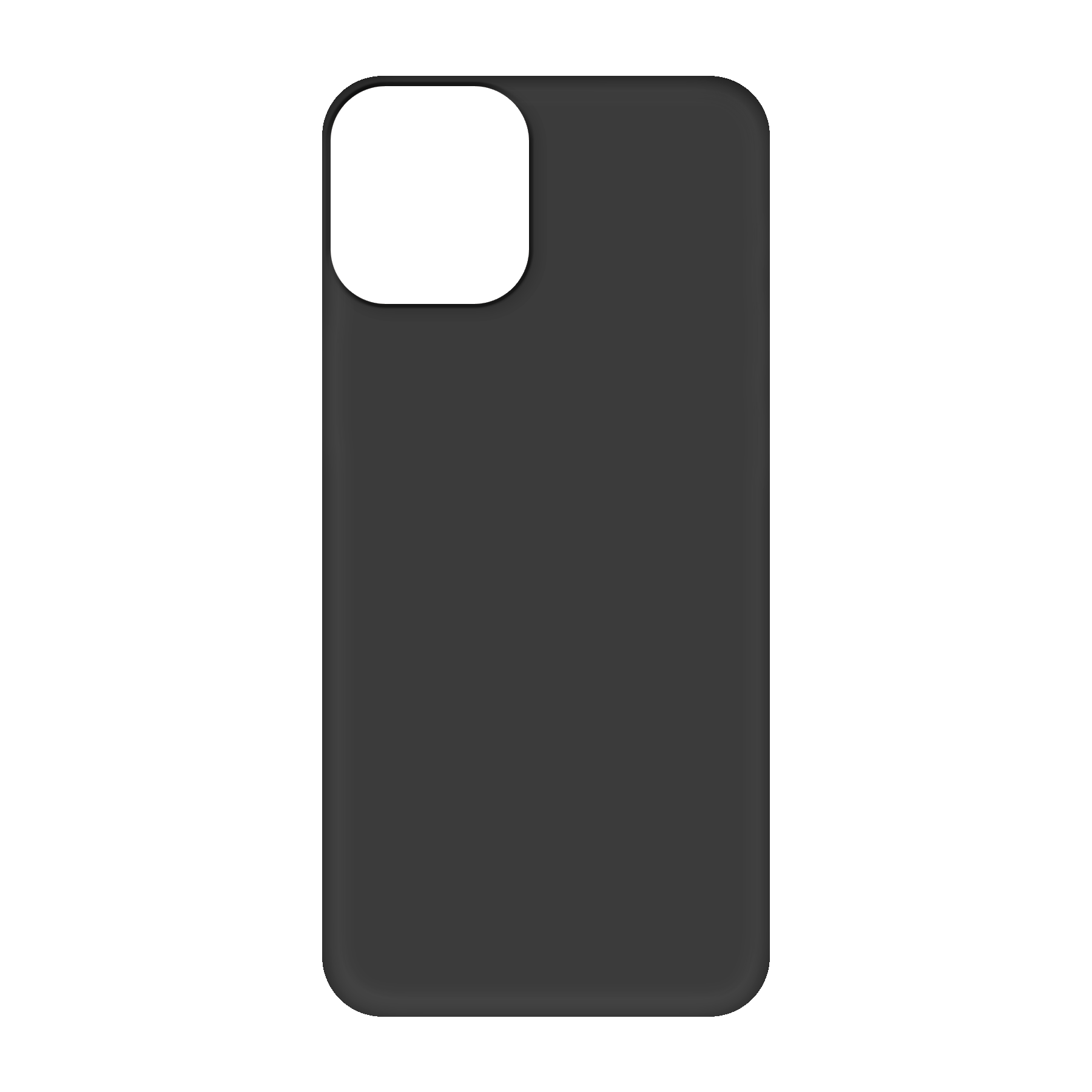 Apple iPhone 12 / iPhone 12 Pro Biologisch afbreekbaar hoesje (achterkant bedrukt, zwart)