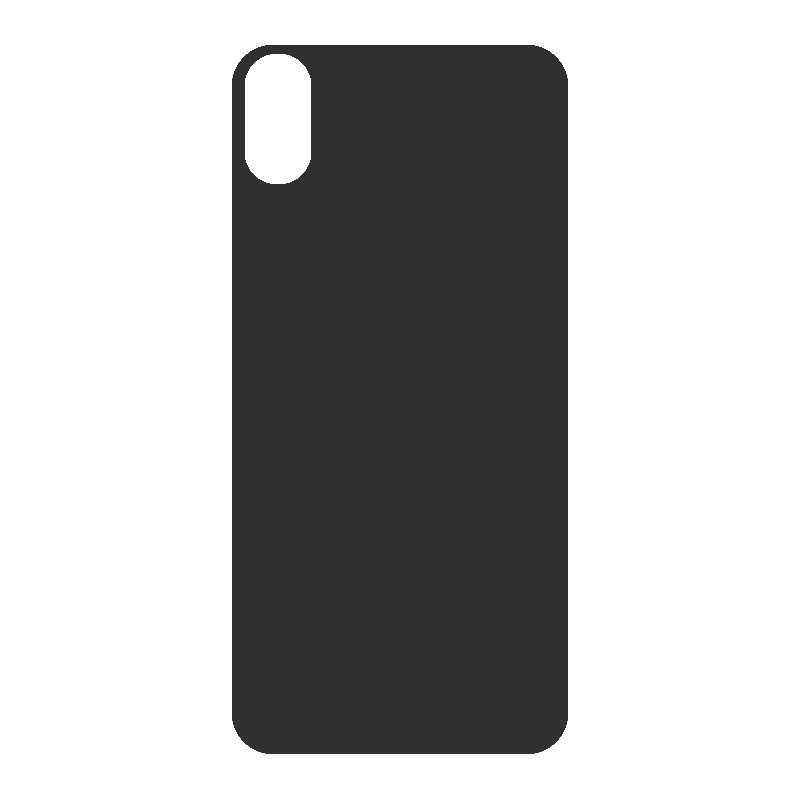 Apple iPhone Xs Max Hardcase (achterkant bedrukt, zwart)