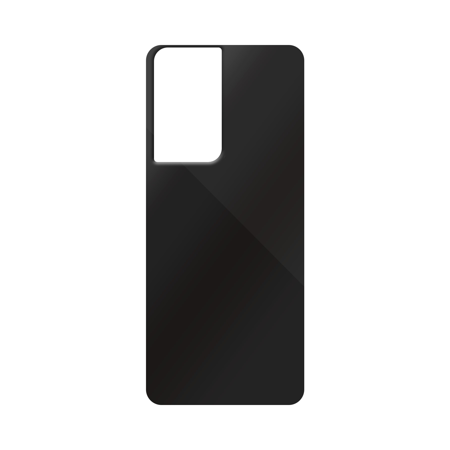 Samsung Galaxy S21 Ultra 5G Zachte hoes (achterkant bedrukt, zwart)
