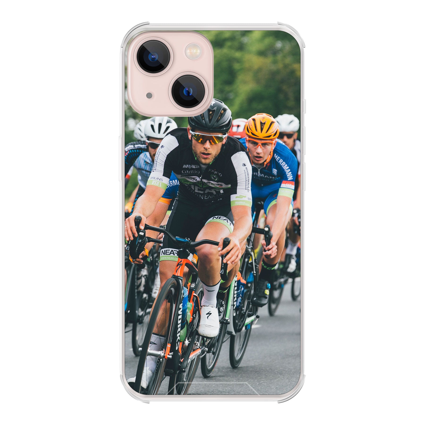Apple iPhone 13 Bumper case (achterkant bedrukt, transparant)