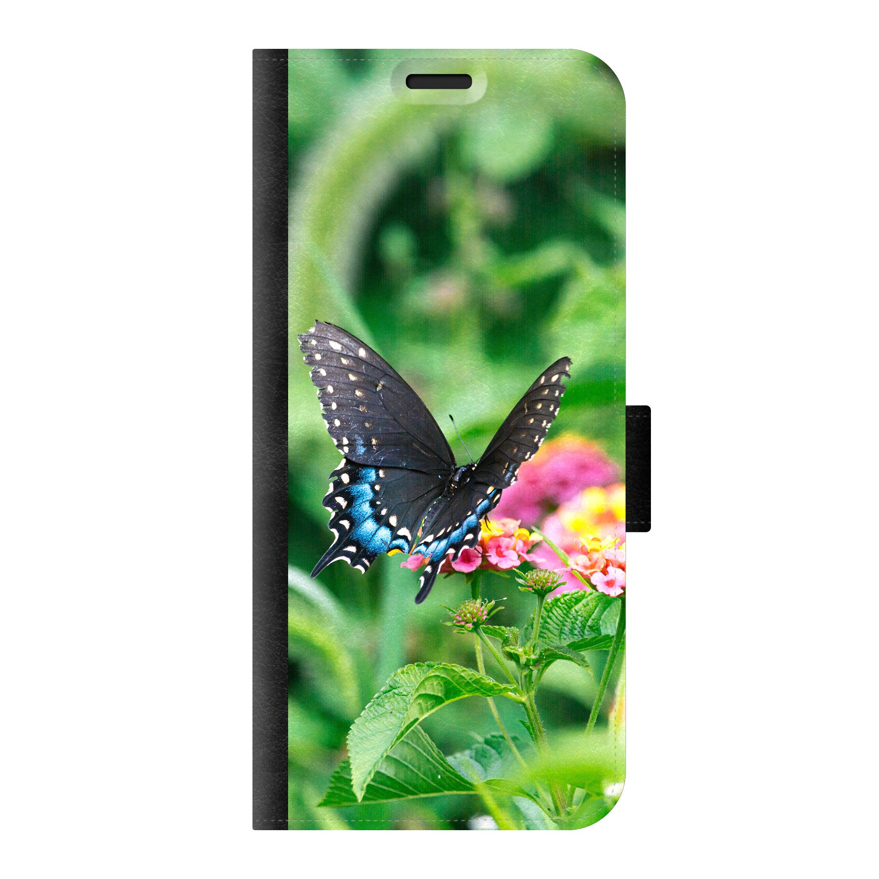 Samsung Galaxy S21 Plus 5G Wallet hoesje (voorzijde bedrukt, zwart)
