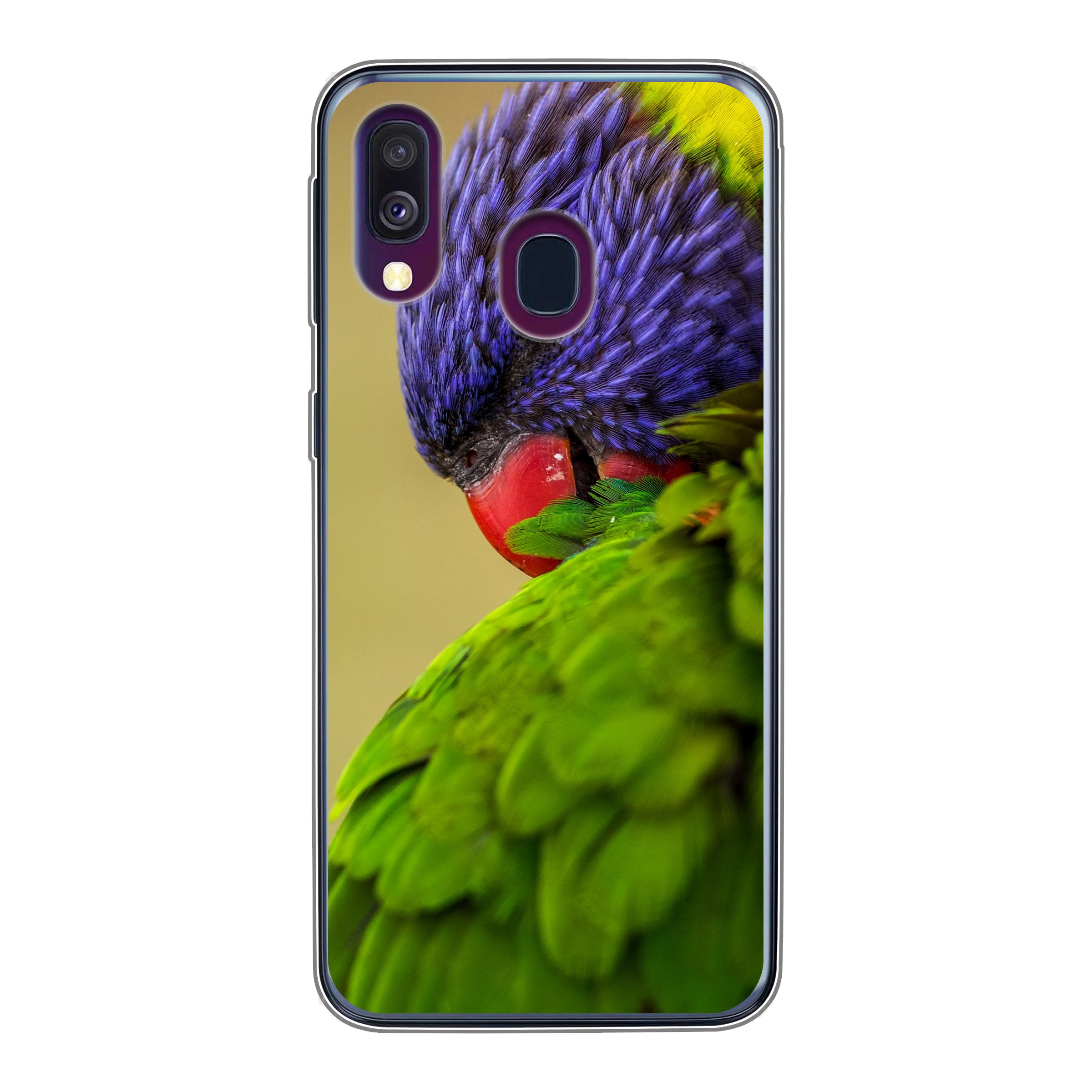 Samsung Galaxy A40 Soft Case (achterkant bedrukt, transparant)
