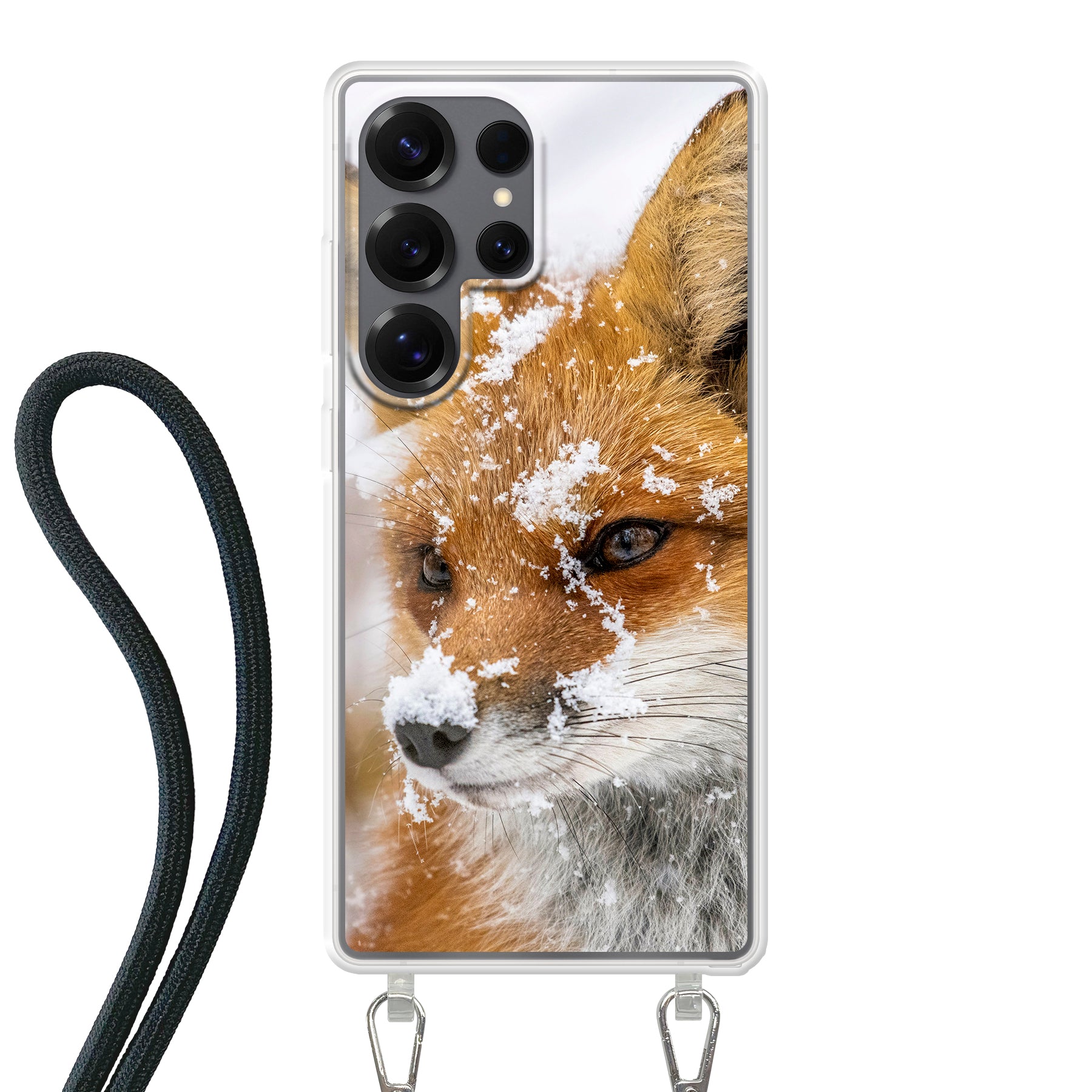 Samsung Galaxy S25 Ultra Crossbody hoesje (achterkant bedrukt, transparant)