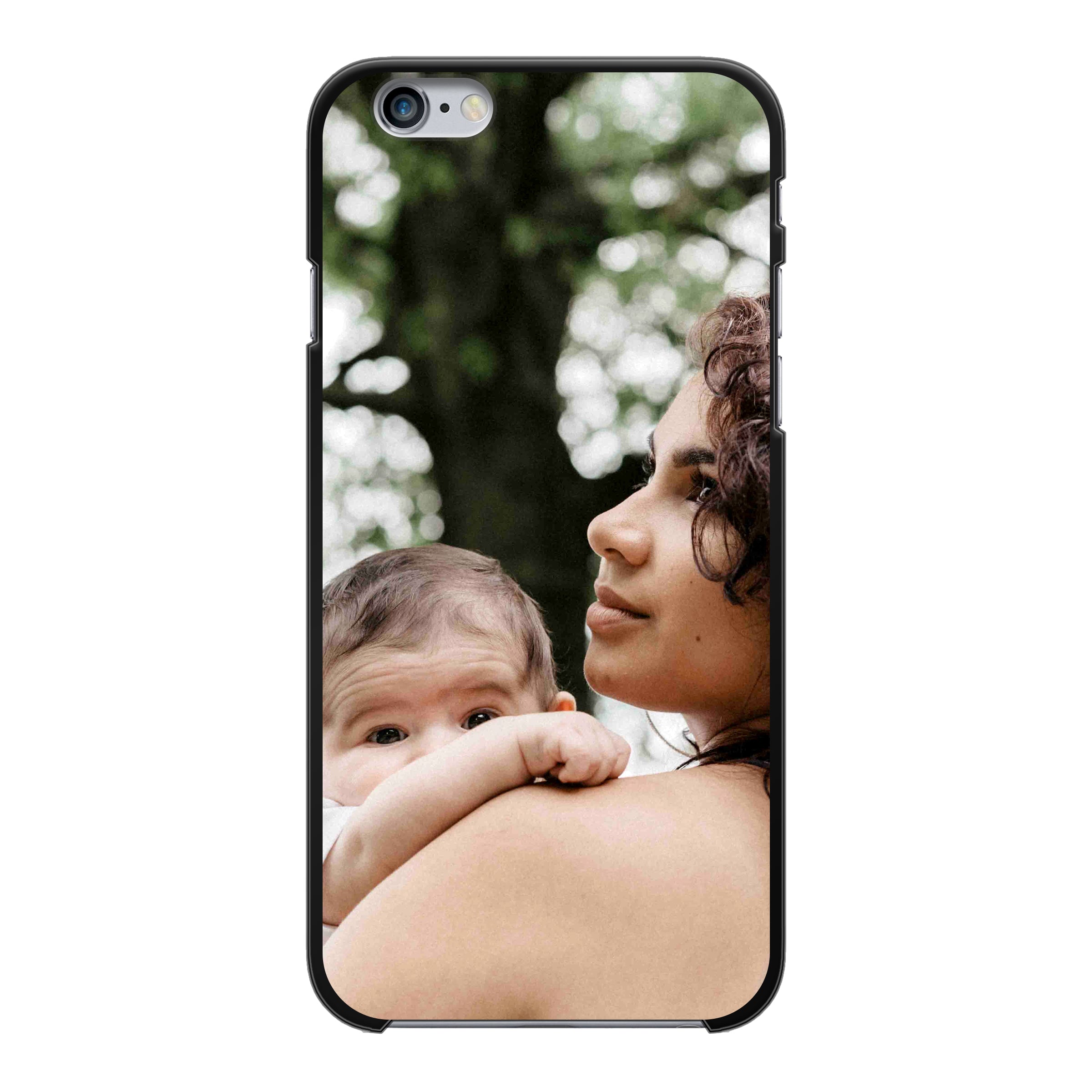 Apple iPhone 6 / 6s Hardcase (achterkant bedrukt, zwart)