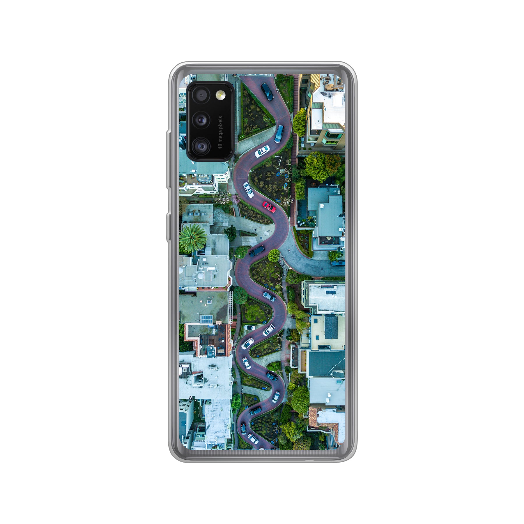Samsung Galaxy A41 Zachte hoes (achterkant bedrukt, transparant)