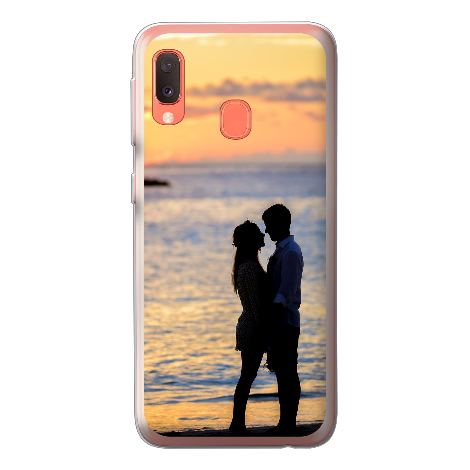 Samsung Galaxy A20e Zachte case (achterkant bedrukt, transparant)