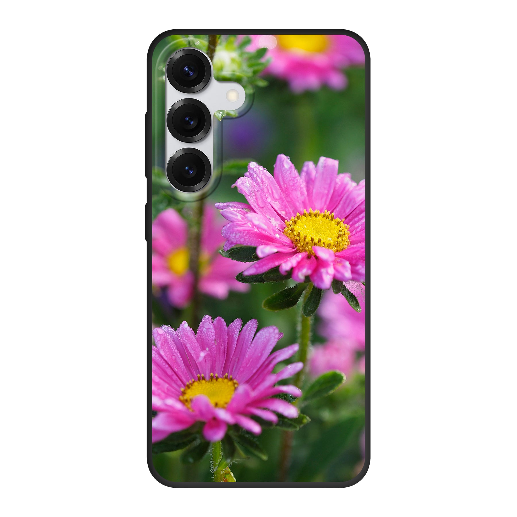 Samsung Galaxy S25 Biologisch afbreekbaar hoesje (achterkant bedrukt, zwart)