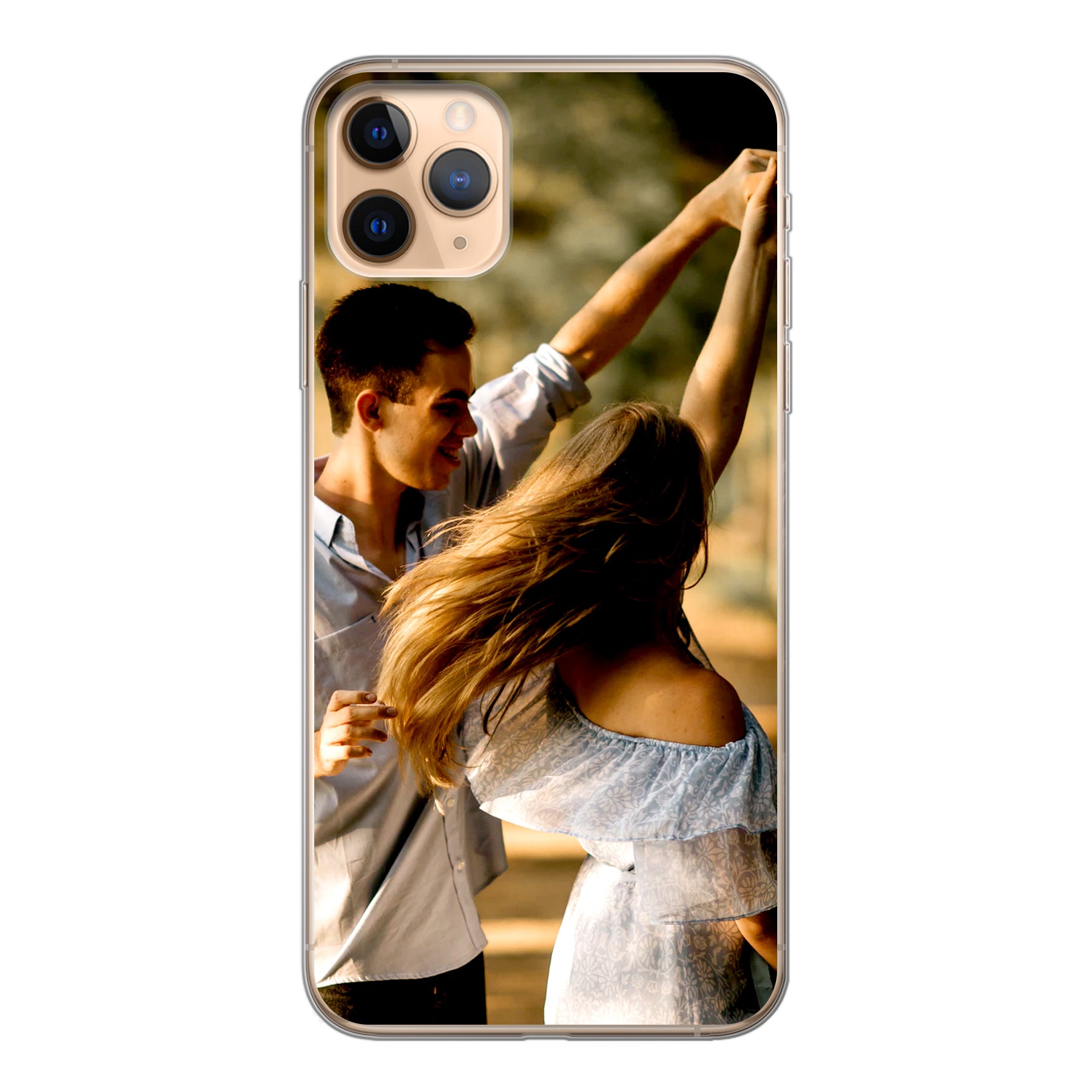 Apple iPhone 11 Pro Max Zachte hoes (achterkant bedrukt, transparant)