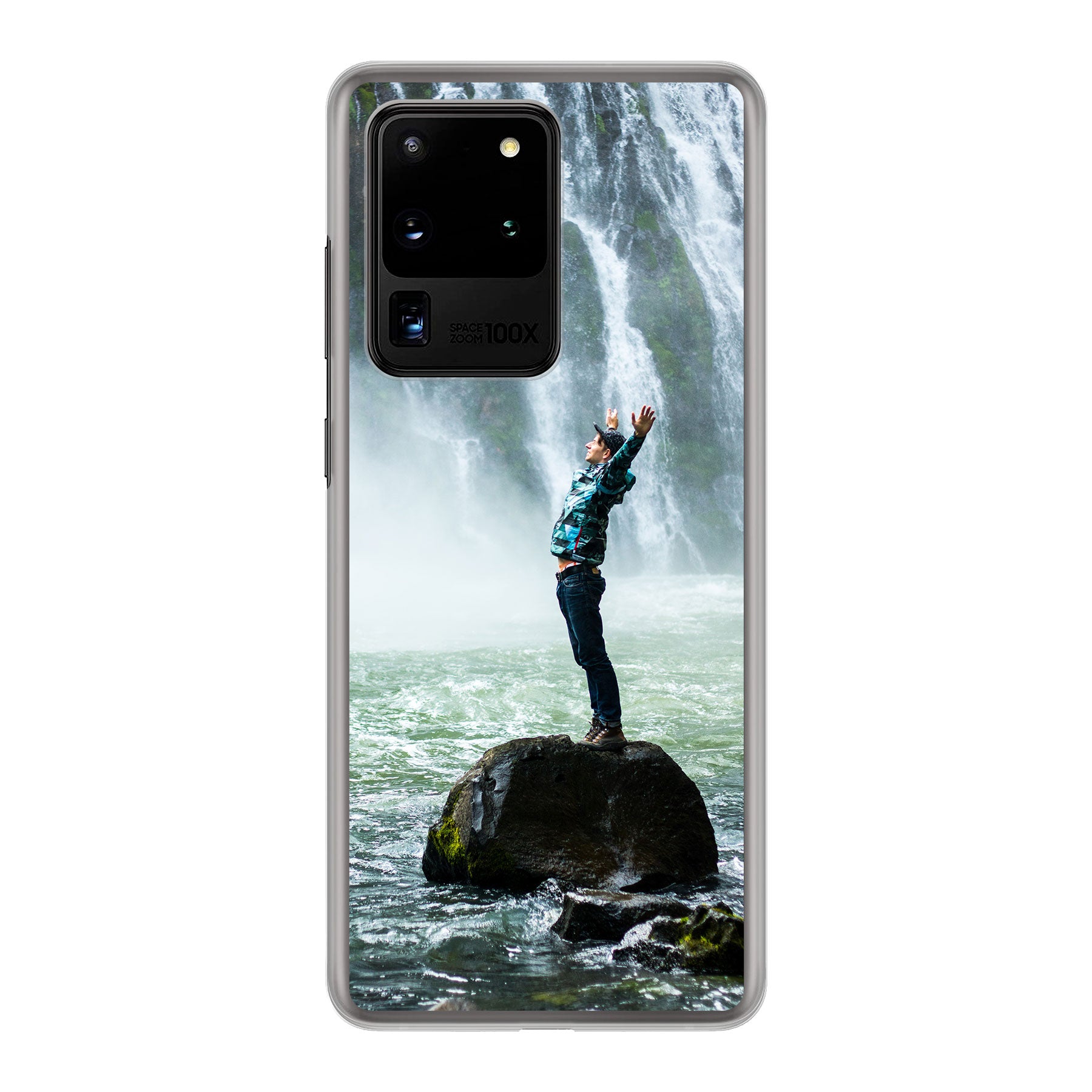 Samsung Galaxy S20 Ultra Hard hoesje (achterkant bedrukt, transparant)