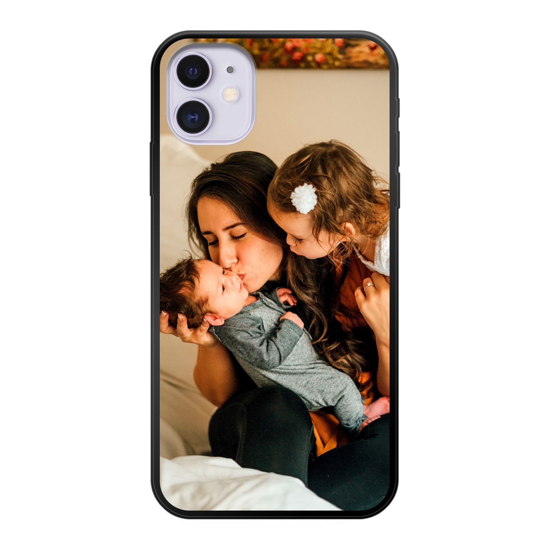 Apple iPhone 11 Zachte case (achterkant bedrukt, zwart)