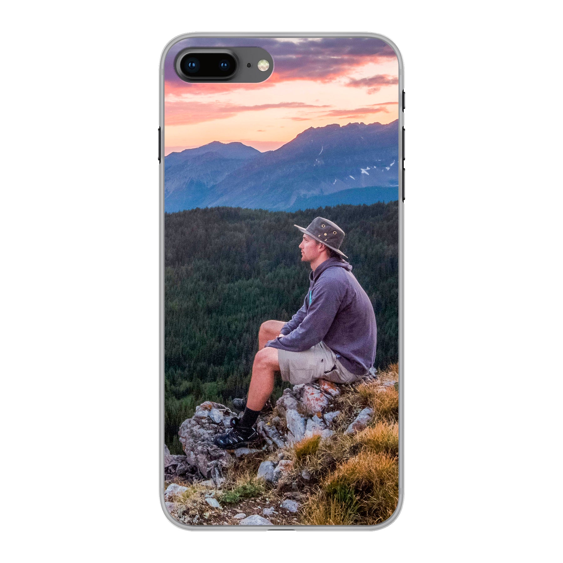 Apple iPhone 7 Plus / 8 Plus Zachte case (achterkant bedrukt, transparant)