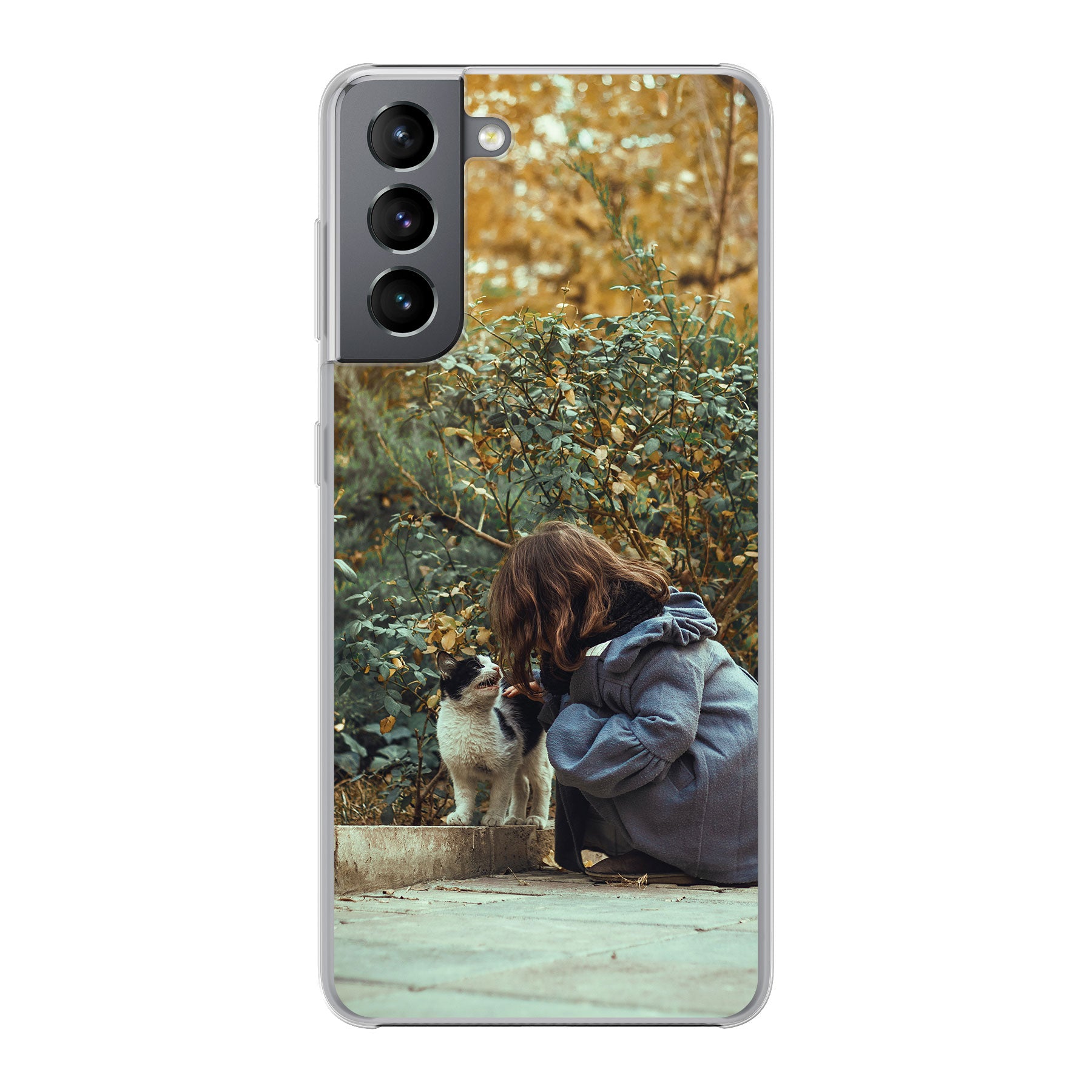 Samsung Galaxy S21 5G Hardcase (achterkant bedrukt, transparant)