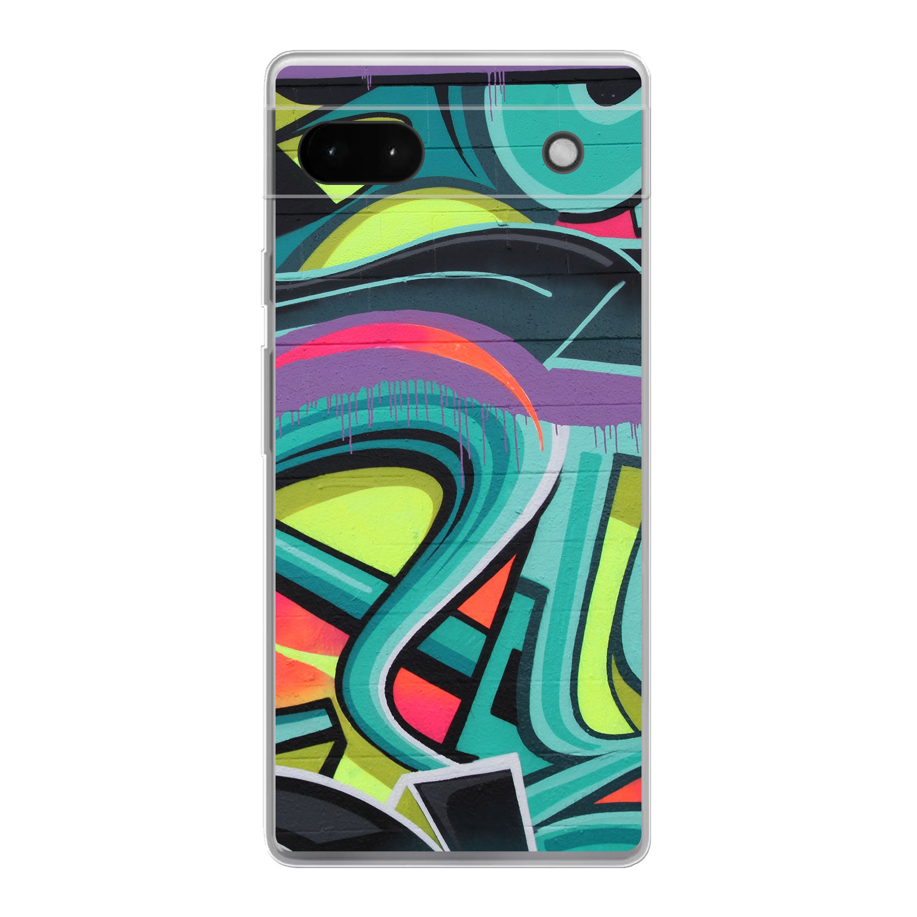 Google Pixel 6a Zachte hoes (achterkant bedrukt, transparant)