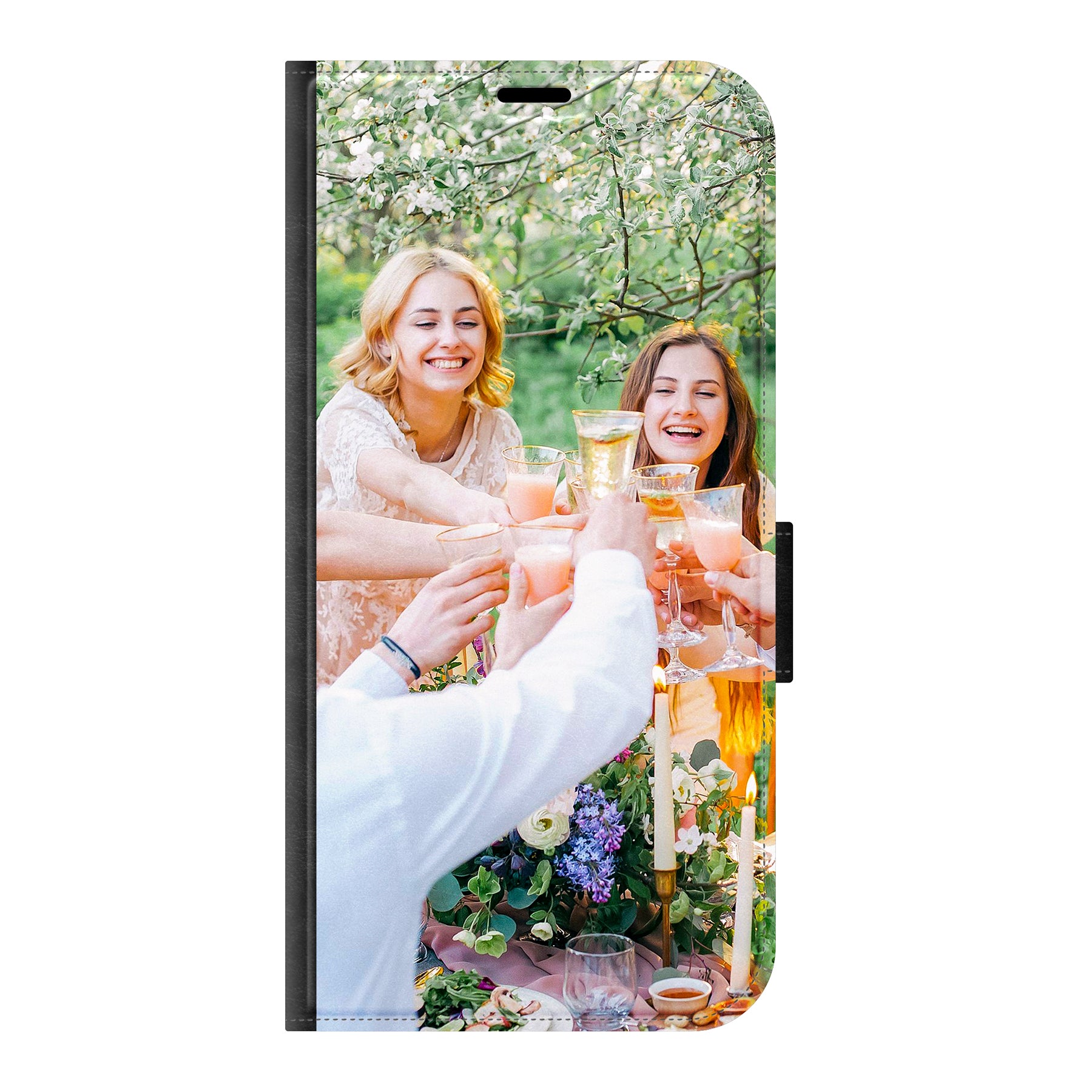 Samsung Galaxy S24 Plus Wallet hoesje (voorzijde bedrukt, zwart)