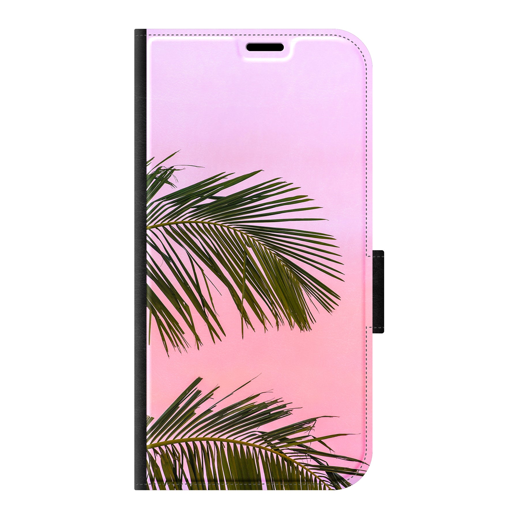 Apple iPhone 12 / iPhone 12 Pro Wallet-hoesje (voorzijde bedrukt, zwart)