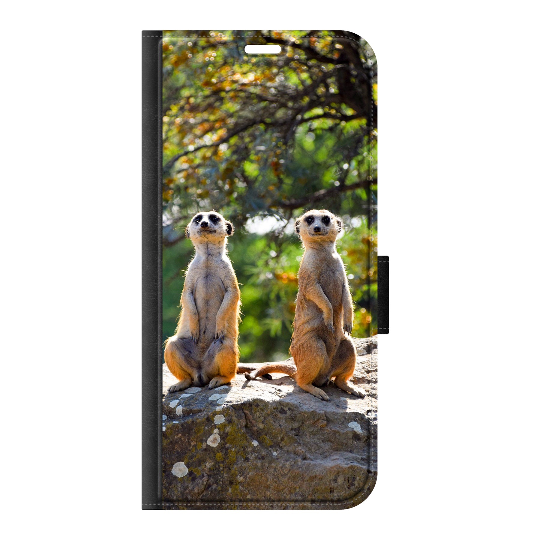 Samsung Galaxy A16 / A16 5G Wallet hoesje (voorzijde bedrukt, zwart)