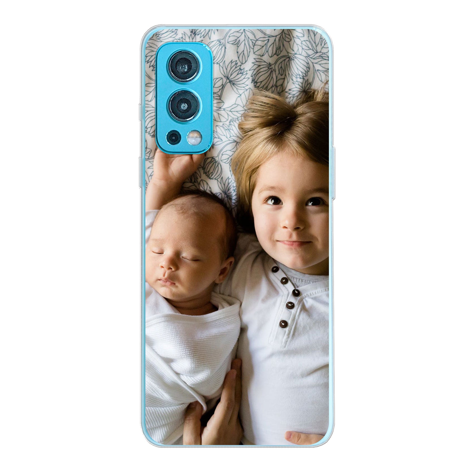 OnePlus Nord 2 5G Zachte hoes (achterkant bedrukt, transparant)