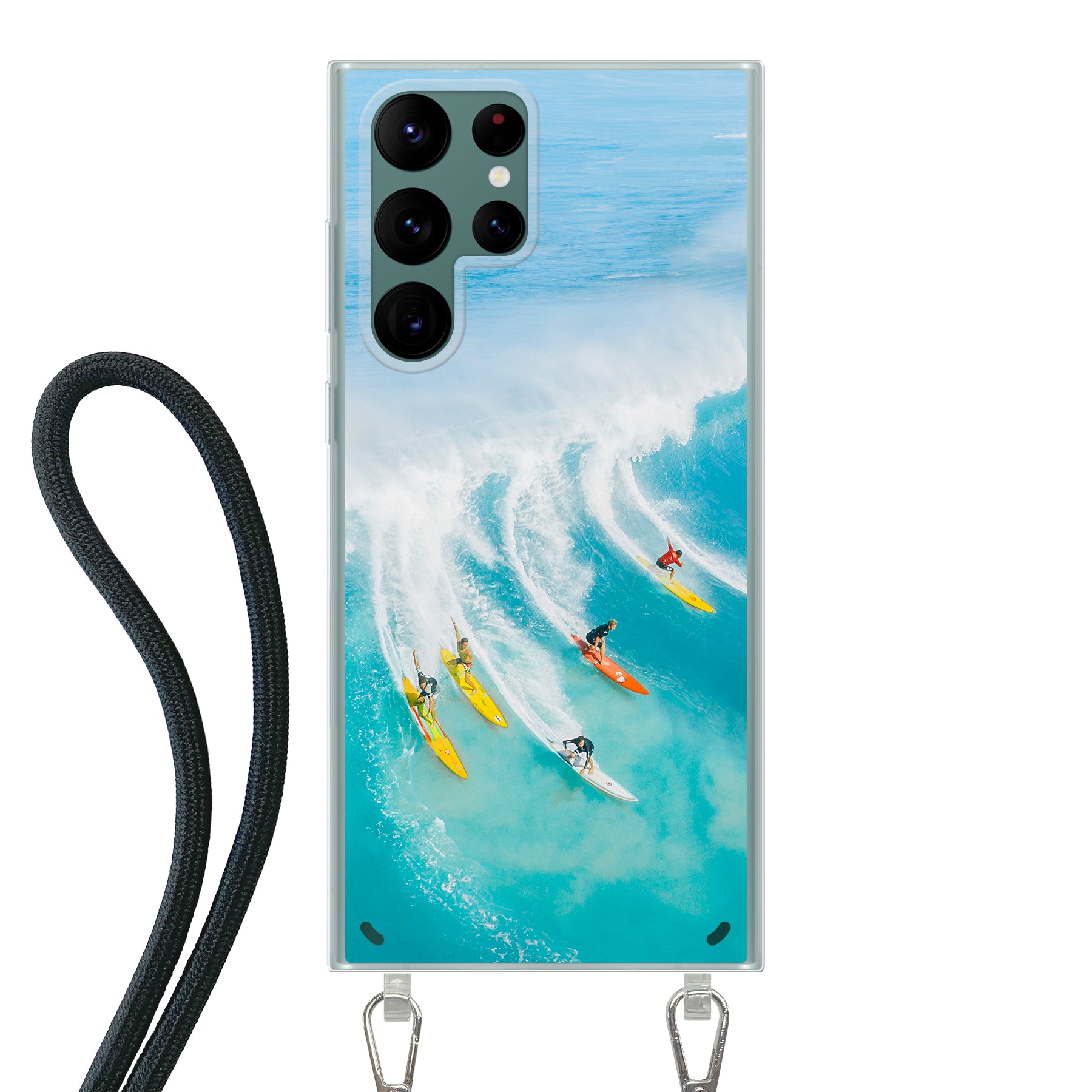 Samsung Galaxy S22 Ultra Crossbody hoesje (achterkant bedrukt, transparant)