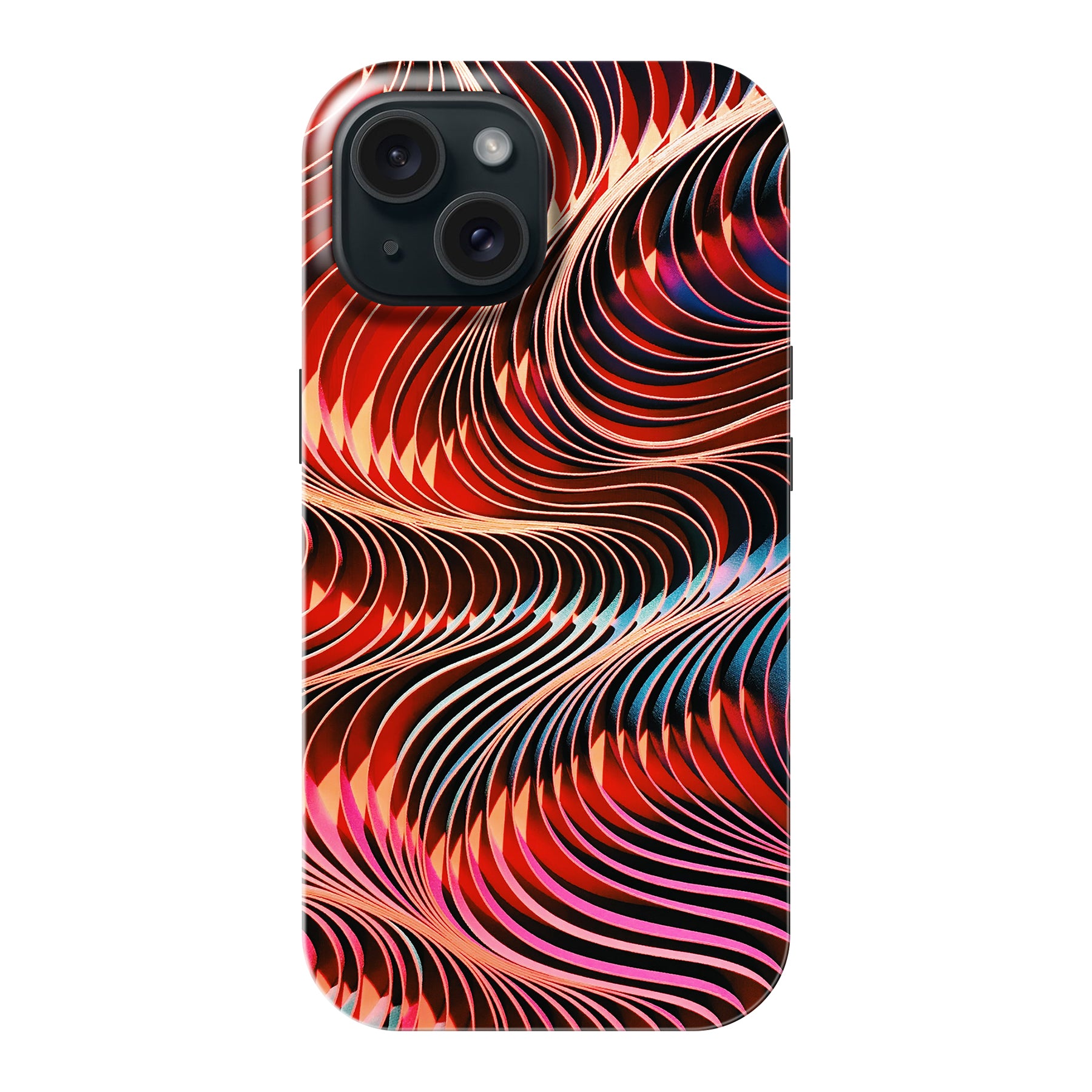 Apple iPhone 15 Tough case (volledig bedrukt, zwarte inzet)