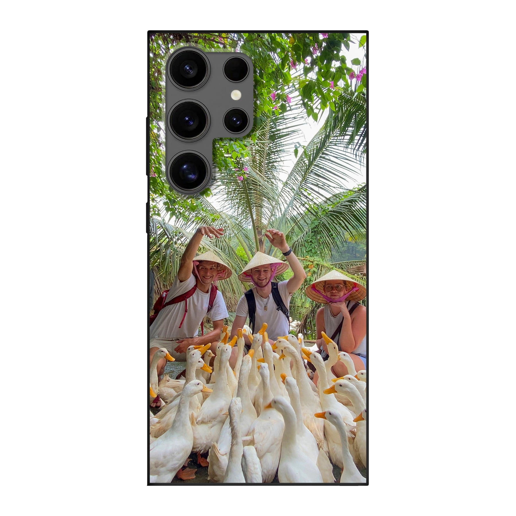 Samsung Galaxy S24 Ultra Biologisch afbreekbaar hoesje (achterkant bedrukt, zwart)