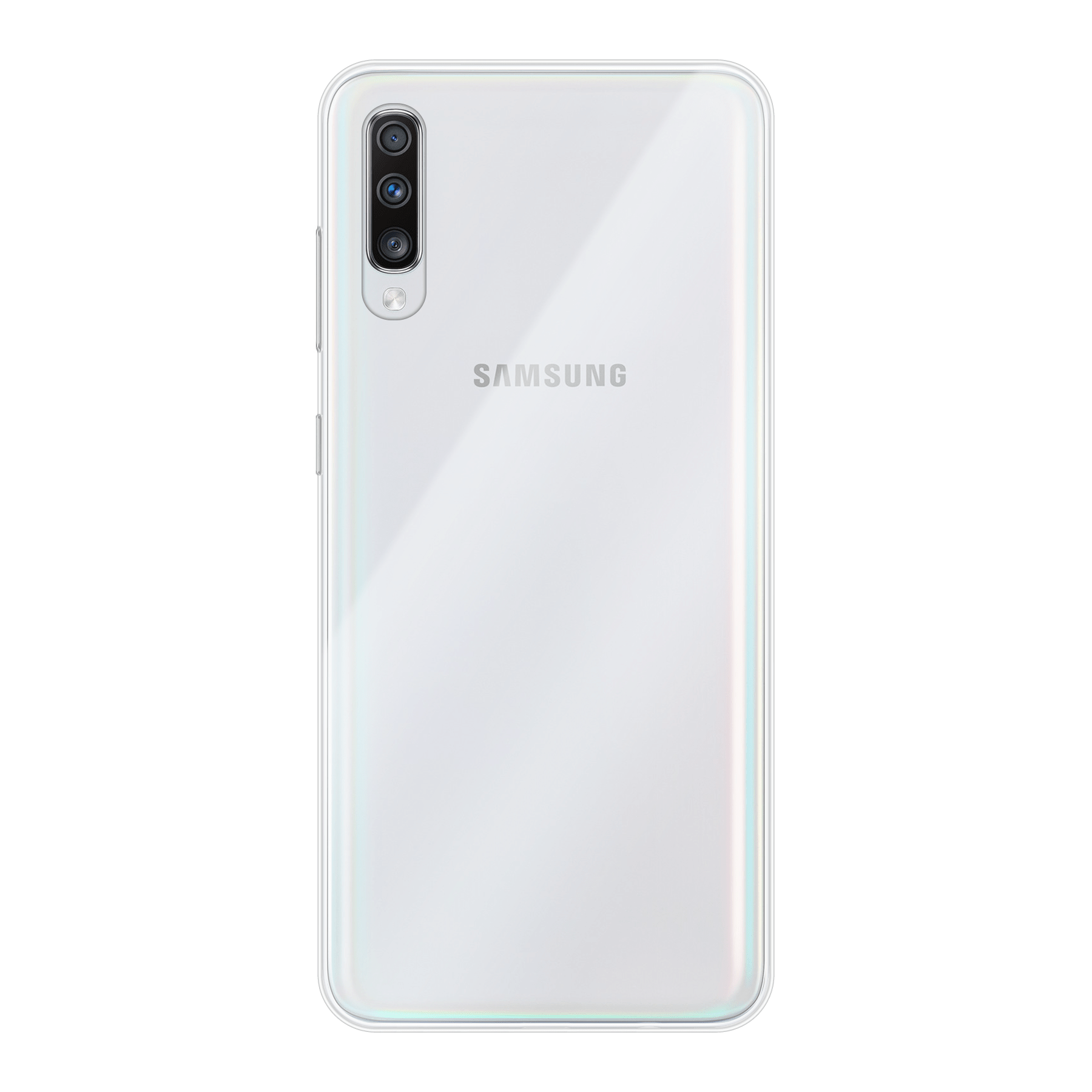 Samsung Galaxy A70 Zachte hoes (achterkant bedrukt, transparant)