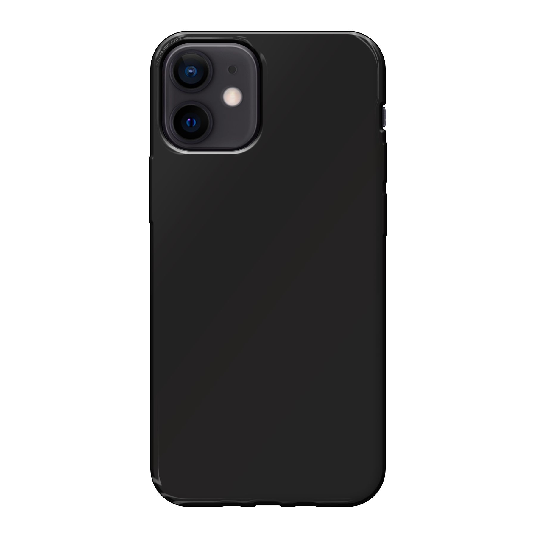 Apple iPhone 12 mini Zachte hoes (achterkant bedrukt, zwart)