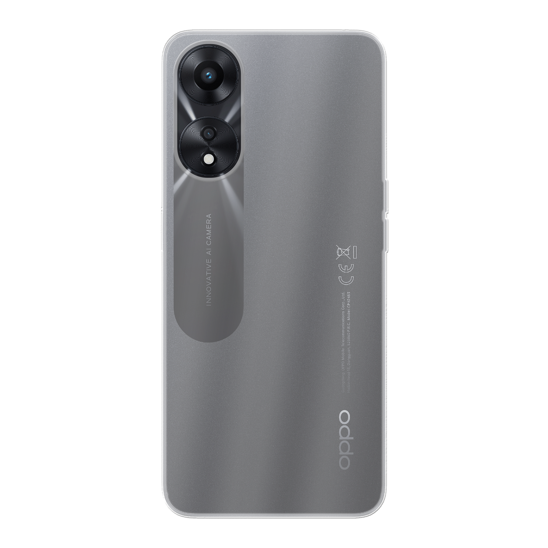 Oppo A78 (5G) / Oppo A58x Zachte case (achterkant bedrukt, transparant)