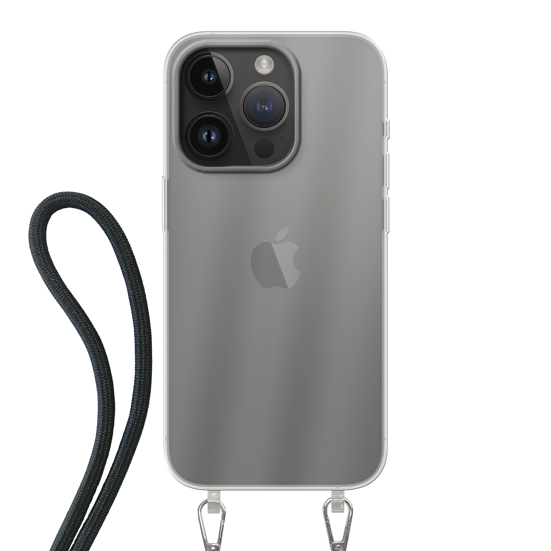 Apple iPhone 14 Pro Crossbody hoesje (achterkant bedrukt, transparant)